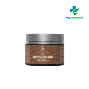 Dhee Susudu Facial Scrub jar, showing an Ayurvedic herbal scrub for deep cleansing, brightening, and smoothing skin.