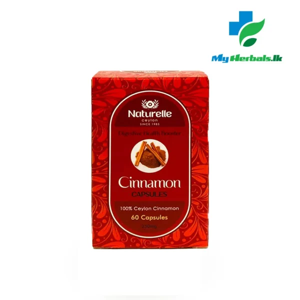 Naturalle Ceylon Cinnamon Capsules bottle with an Outer box, containing capsules for metabolic and heart health.