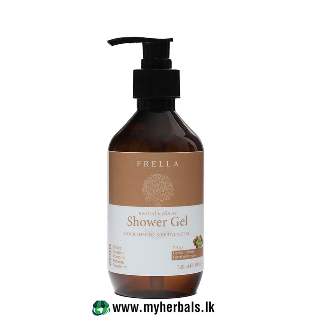 Frella Sulfate Free Shower Gel with Triphala Herbal Oil 320ml
