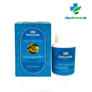 Naturalle Ashwagandha Capsules bottle with a Box containing capsules for stress relief, sleep, and vitality.