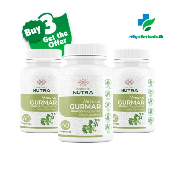 Ancient Nutra Offer Masbedda Capsule bottle, a herbal supplement to support healthy glucose metabolism and blood sugar regulation.