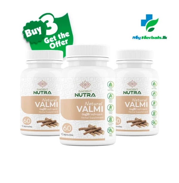 Ancient Nutra Offer Licorice Root (Valmi) Capsules bottle, a herbal supplement to support healthy glucose metabolism and blood sugar regulation.