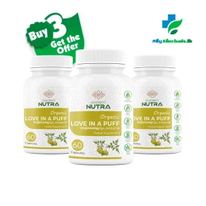 Ancient Nutra Offer Love in a puff Capsules bottle An image advertising a special offer on herbal products for wellness.