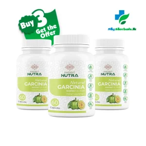 Ancient Nutra Offer Organic Garcinia Capsules in a bottle. An image advertising a special offer on herbal products for wellness.