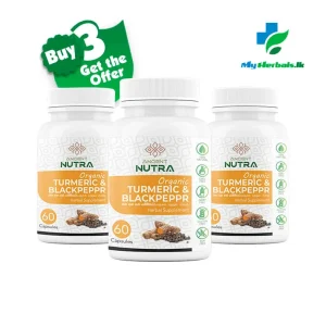 Ancient Nutra Offer Turmeric & Black Pepper Capsules bottle, a herbal supplement to support healthy glucose metabolism and blood sugar regulation.