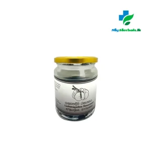 A jar of Desinghage Lashunapadma Rasayanaya 300g, an Ayurvedic rejuvenative tonic for systemic strength, Vata pain relief, and immunity. Shop Now at www.myherbals.lk