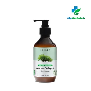 A bottle of Frella Wellness Marine Collagen Conditioner 320ml, a nourishing product that strengthens and softens hair.