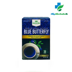 A package of Naturalle Blue Butterfly Tea XXg, a premium herbal infusion for cognitive function, anxiety relief, and rich antioxidant support. Shop Now at www.myherbals.lk
