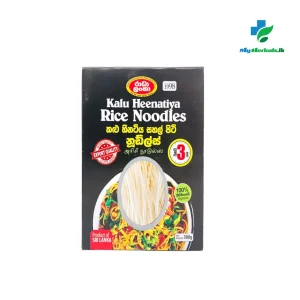 An image of RADHA LANKA Kaluheeneti Rice Noodles 300g, a medicinal heirloom rice noodle for strength and immunity. Shop Now at www.myherbals.lk