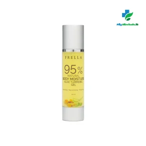 FRELLA Aloe Vera & Turmeric Body Moisture Gel 100ml bottle for natural skin hydration and radiance. Shop Now at www.myherbals.lk