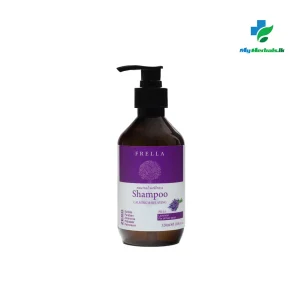 FRELLA Lavender Shampoo 320ml bottle for natural scalp calming and hair hydration. Shop Now at www.myherbals.lk