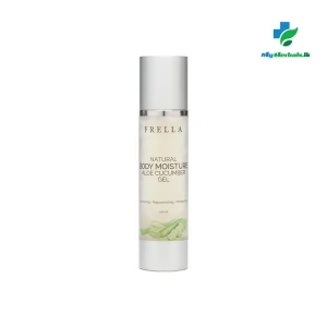 FRELLA Pure Aloe Vera with Natural Cucumber Body Moisture Gel 100ml bottle for cooling skin hydration. Shop Now at www.myherbals.lk
