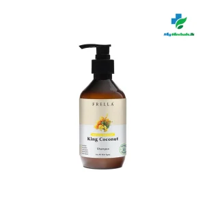 Strengthening Frella King Coconut & Ranwara Shampoo 320ml for dry hair. Shop Now www.myherbals.lk